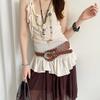 Korean Women's Belt Coffee Dress Jeans Belt Fashionable Wide Waist Belt  Streetwear