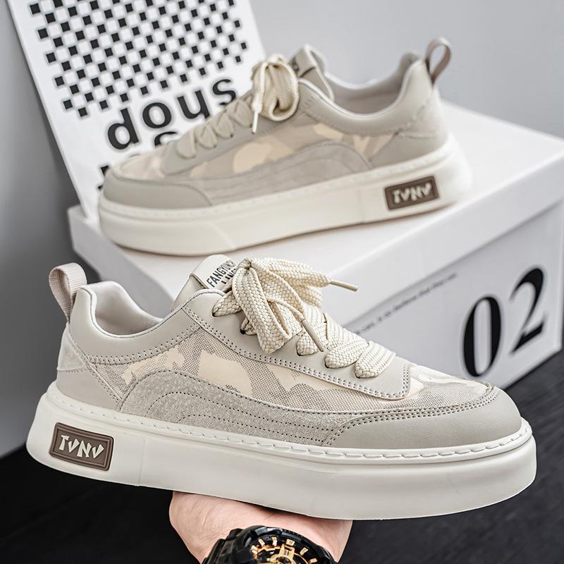 

Men s board shoes breathable deodorant black cloth shoes camouflage board shoes non-slip casual sports low-top trendy shoes 44