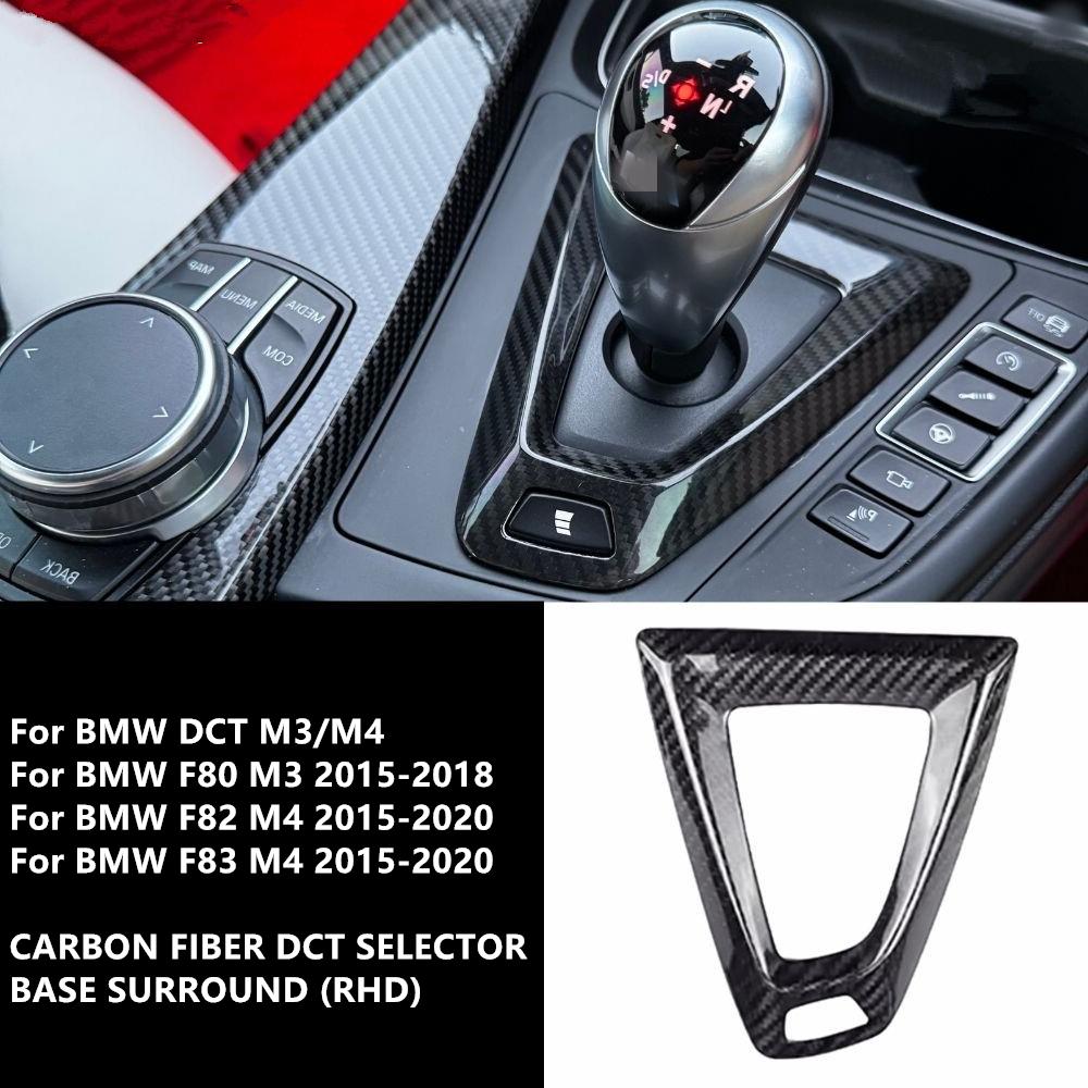 Panel výplně středové konzole řadicí páky z uhlíkových vláken pro BMW F80 M3 F82 F83 M4 M-DCT RHD