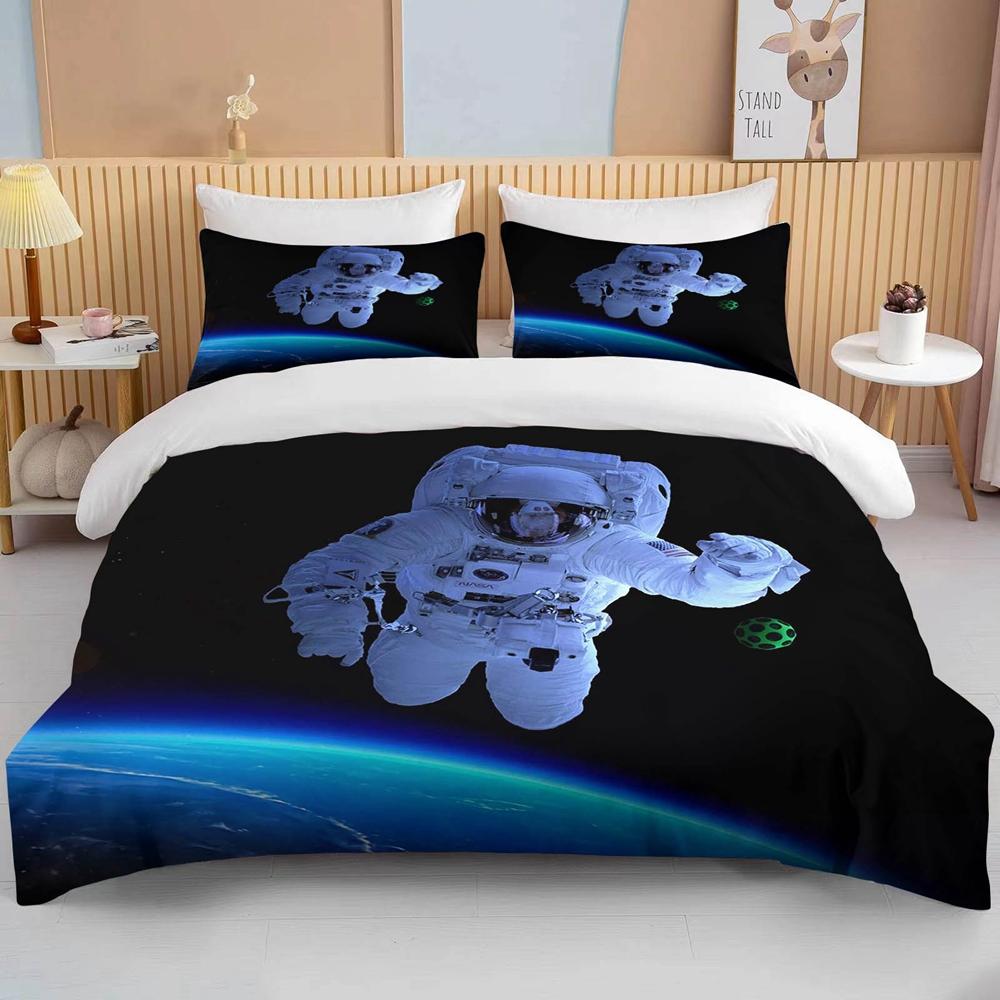 10 Sizes Space Astronaut Bedding Set Queen King Single Cartoons Duvet Covers with Pillowcase Bed Cover Sets for Boys Girls