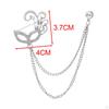 Elegant Men's Brooch Chain Badge Alloy Suit Trendy for Anniversary Wedding Tuxedo