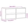 Wall Mounted TV Cabinet with LED Lighting Concrete Grey 100 x 31 x 45 cm
