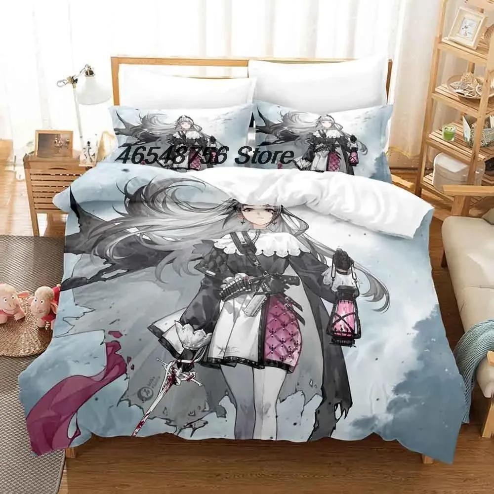 New Arknights Bedding Set Single Twin Full Queen King Size Bed Set Adult Kid Bedroom Duvet Cover Sets 3D Anime Bed Sheet Set