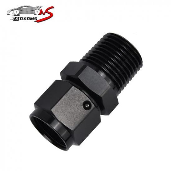 Адаптер-фитинг прямой поворотный 8AN AN8 female flare на 1/2  NPT male, алюминиевый