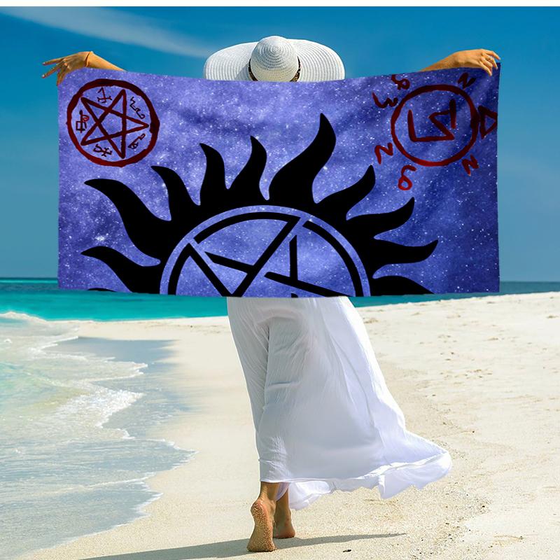 Supernatural Fashion Beach Towel: Ideal for Summer Adventures Soft, absorbent and quick drying suitable for swimming and bathing
