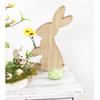 Delicate Easter Inspired Rabbit Shaped Flower Display Stand Handmade Wood Rabbit Ornament for Home and Office Decor