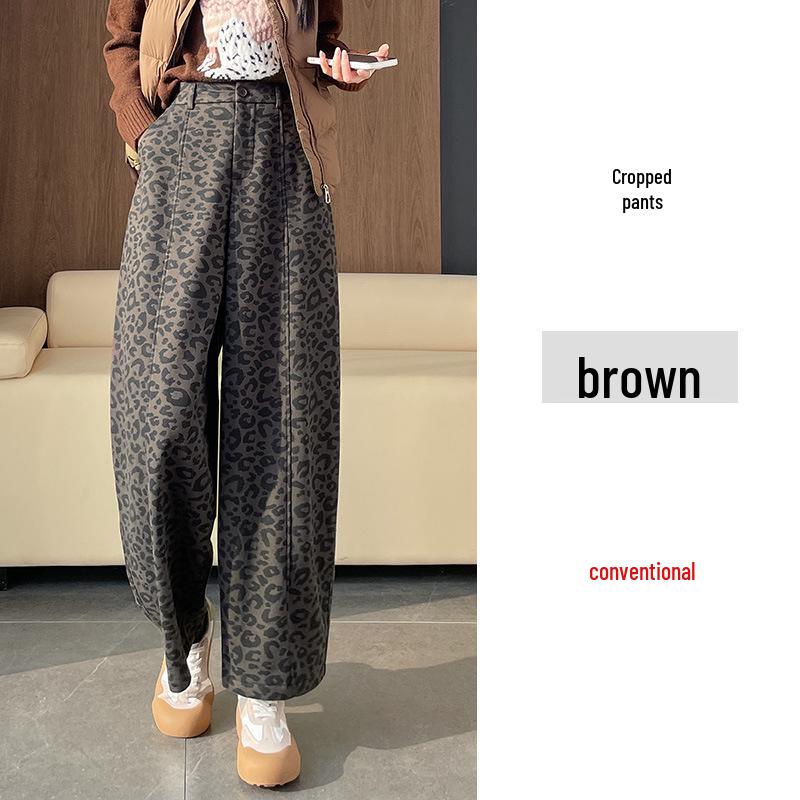 

Curved Leg Velvet Corduroy Wide Pants for Women - Autumn/Winter 2026 New Arrival, Straight Loose Fit, Petite Sizes Available L