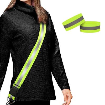 Reflective Sashes for Walking At Night, High Visibility Reflective Belt Adjustable Elastic Running Reflective Waist Belt