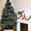 10M Christmas Decorations Green Cane Ribbons Garland DIY Xmas Tree Ornaments Green Cane Ribbon Wreath Hanging Pendent Home Decor
