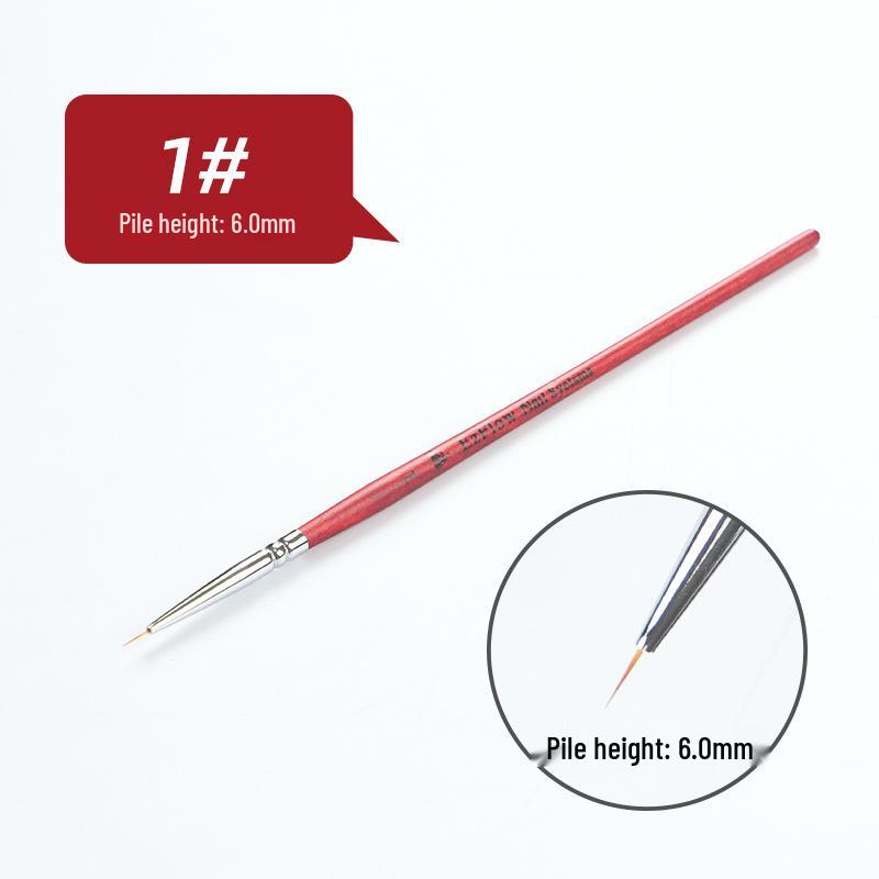 Japanese Ultra-Fine Nail Art Liner Brush Set: Wooden Rod Long & Short BJD Face Painting Brushes