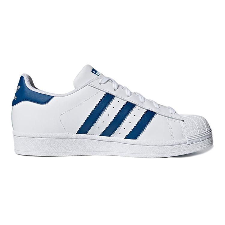 adidas Oryginalne SUPERSTAR Wygodne Niskie Buty Skateboardowe Biało-Niebieski Ogon Unisex F34163