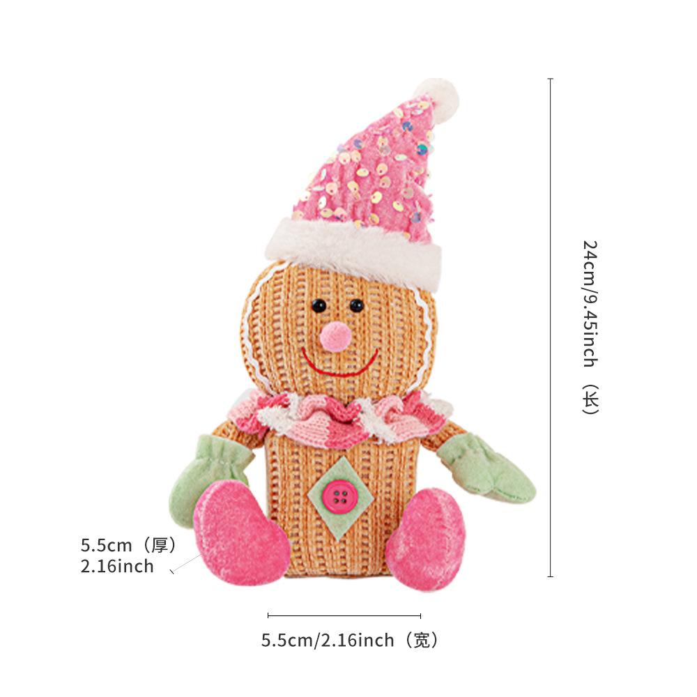 New Gingerbread Man Christmas Decoration Ornaments New Year Party Window Display Festival Desktop New Year 2025 Gift Home Decor