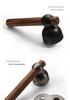 Chinese Style Minimalist Magnetic Walnut Wood Silent Bedroom Door Handle