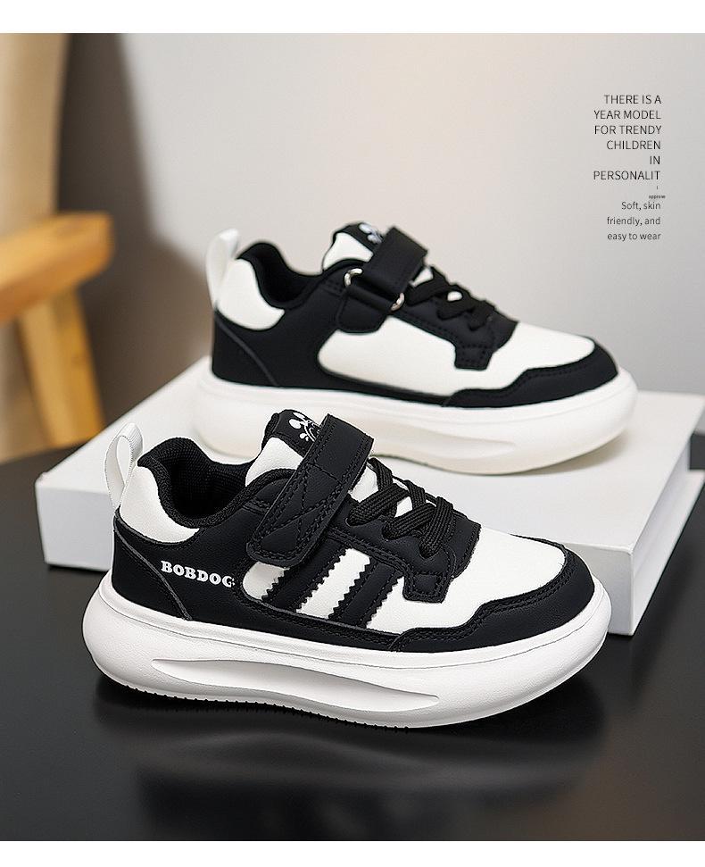 Pantofi sport din piele pentru fete Bobdog, Toamnă/Iarnă 2025, Pantofi de alergare antiderapanți pentru copii de școală primară