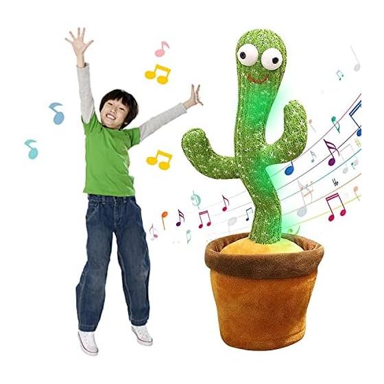 

Cactus toy, dancing, singing, recording, repeating, comes with 120 songs, dancing cactus toy, birthday gift, cactus stuffed animal, toy for children