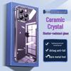 Transparent Glass Case for iPhone 17, 16 Pro Max, 15, 14 - Soft Edge, Drop-Proof Protective Cover