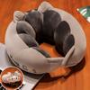 Cute Cat Cartoon Caterpillar U-shaped Pillow Travel Office Lunch Break Portable Neck Pillow Protection Pillow Nap Artifact