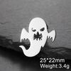 Dawapara Gothic Skull Brooches Pin for Halloween Men Women Skeleton Macabre Spooky Pin Symbol Stainless Steel Jewelry