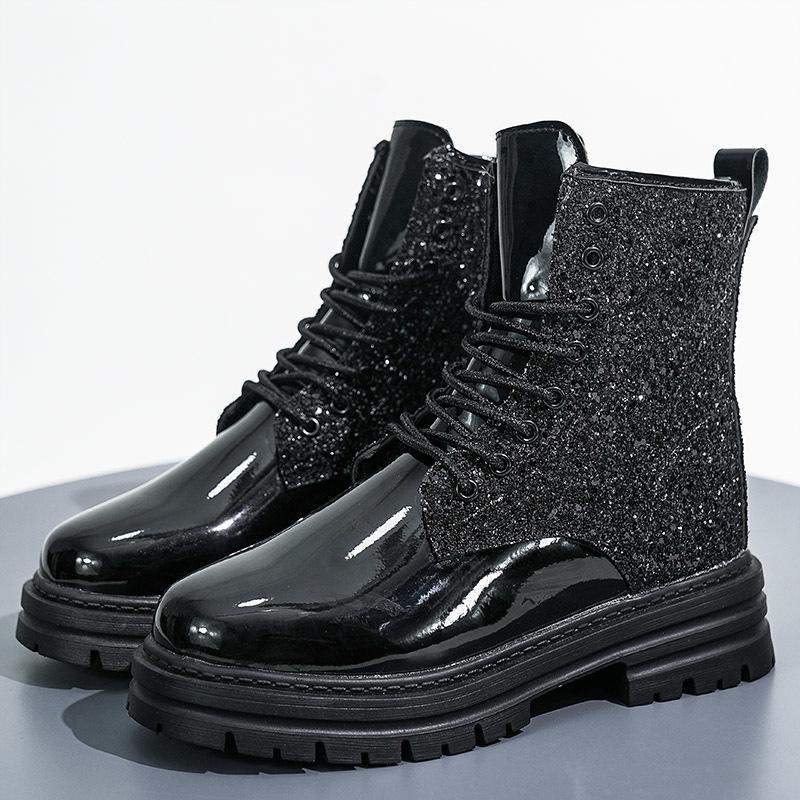 

Женские ботинки осень-зима нескользящие ботинки на платформе женская мода размер 40 туфли на танкетке женские туфли на высоком каблуке Botas Plataforma 40