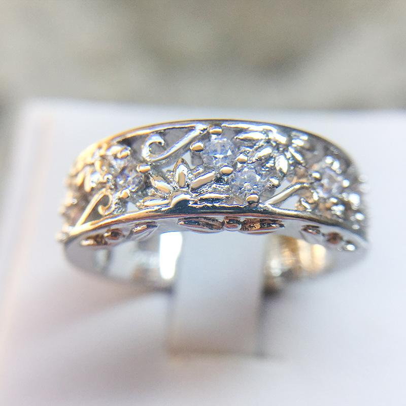 Smycken Kreativ Ros Zirkon Smycken Ring Damklapp