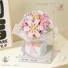 Weilo Hand-tied Bouquet Powder Mist Floral LEGO Building Block Ornament Gift