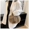 Plush Bag Autumn and Winter Versatile Handbag New Pleated Cloud Bag Premium Messenger Bag Women's Bag