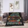 Monster Trucks Bronco 4x4 1978 Blanket Super Soft Novelty Plush Throw Girls Boys Home Decor Flannel Bedspread Bed Cover
