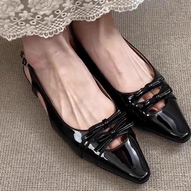 Fashion New Style Women's Designer Cover Toe Women Sandals Fashion Butterfly-knot Dress Shoes Women's Low Heel Stripper Party Sandalias