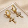 Cross Earrings For Women, Fashionable And Exquisite Design, High-End And Versatile Temperament Earrings Accessories