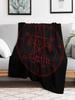 Astaroth Sigil Throw Blanket for Sofa Perfect for Wednesday Halloween Soft Flannel Textile Home Decor