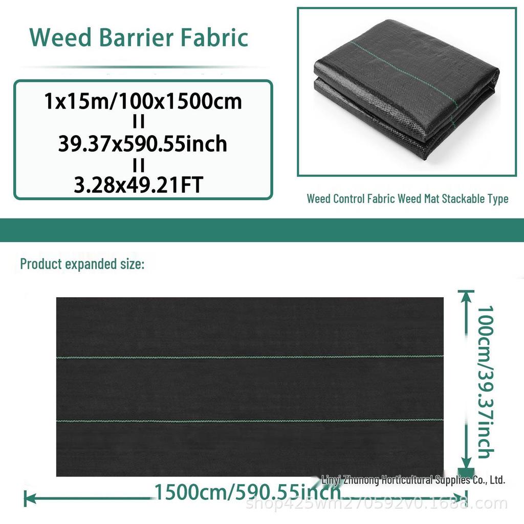 Black PP Weed Barrier Cloth: Breathable, Water-Permeable Ground Cover for Orchards and Gardens