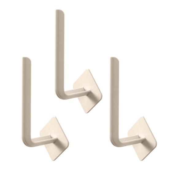 

3 шт. настенный крючок прочный несущий водонепроницаемый L-образный вешалка без следов для ванной комнаты и кухни крючок кофейный