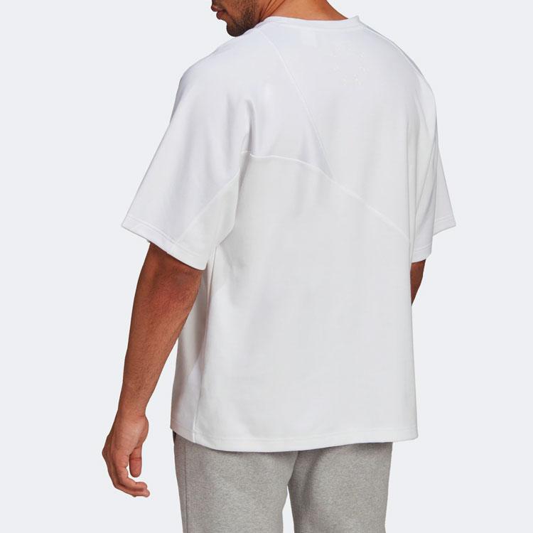 Adidas Originals Adicolor Tricot Interlock Bold T Logo Short Sleeve T-Shirt Men White Black HG1439
