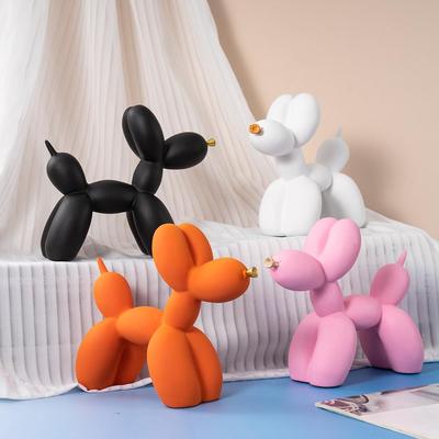Ev, Ofis ve Oturma Odası Dekorasyonu İçin Altın Balon Köpek Reçine Süs