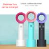 Bladeless Handheld Fan USB Rechargeable 3 Speeds Portable Fan with Stable Base Black