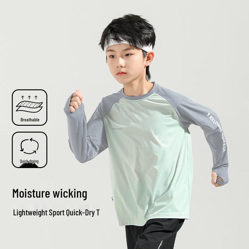 Moonkids Boys  Quick-Dry Long-Sleeve Sports T-Shirt 130