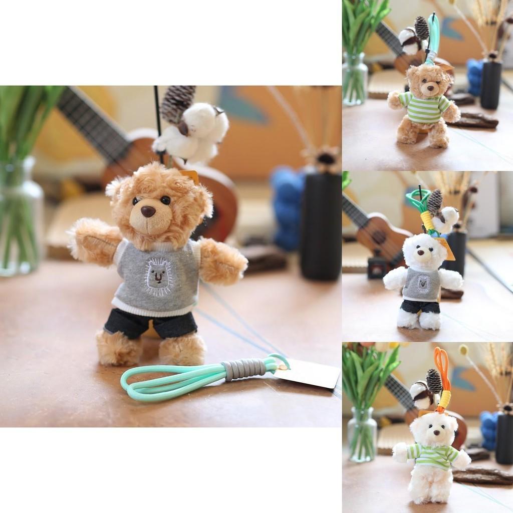 Cute And Charming Teddy Bear Keychain Plush Toy Soft And Cozy Bag Decoration