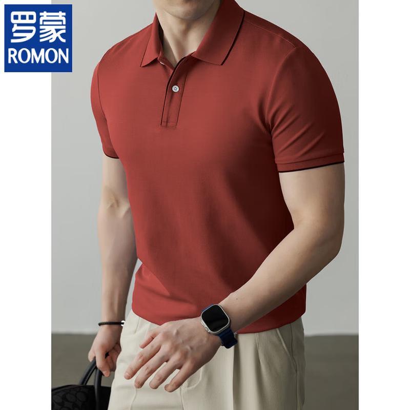 ROMON Men's Ice Silk Breathable Modal Polo Shirt