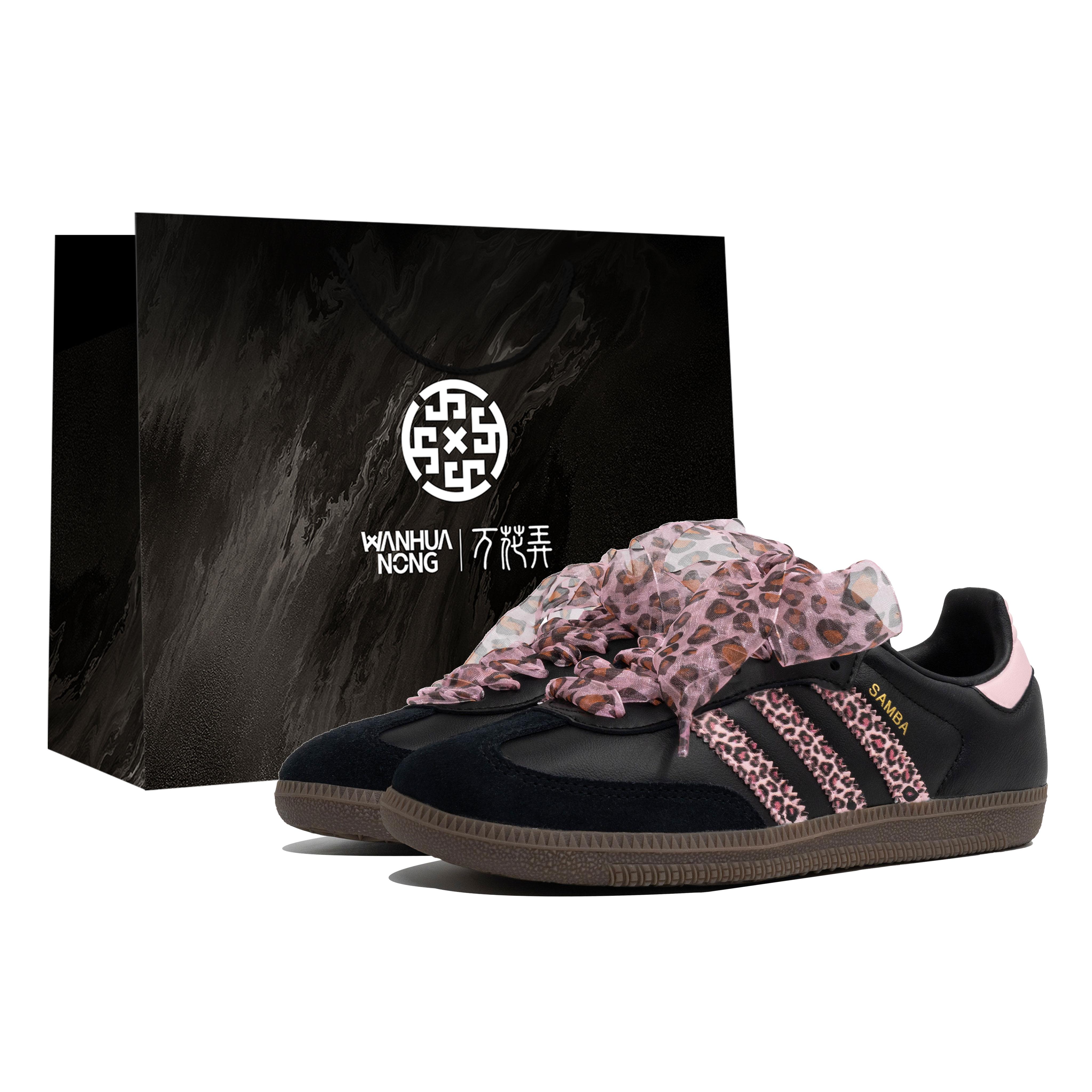 

Adidas Originals SAMBA OG Wan Hua Nong, Pink Leopard, Shopping Bag Slip Resistant Abrasion Resistant Low top B75807(Team1023-S-BOX) 36⅔