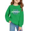 Kids' Long Sleeve Loose Pullover Letter Printed Round Neck Sweatshirt