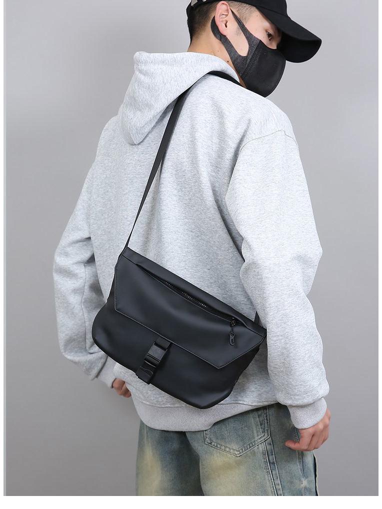 Men's 2025 Fashion Crossbody Bag - Trendy, Solid Color Shoulder Bag for Street, Sports, and Casual Wear.