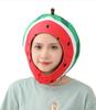 [DOKiDOKi] Watermelon Hat Cosplay Watermelon Transformation Mask Headgear Plush Costume Costume Fluffy Cute Halloween Watermelon Fruit Greengrocer