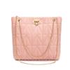 Casual chain bag  personalized new niche design solid color shoulder messenger bag premium texture bucket bag women