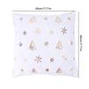 Christmas Tree Snowflake Embroidered Pillowcase Soft Christmas Pattern Throw Pillow Cover for Winter Holiday Decoration