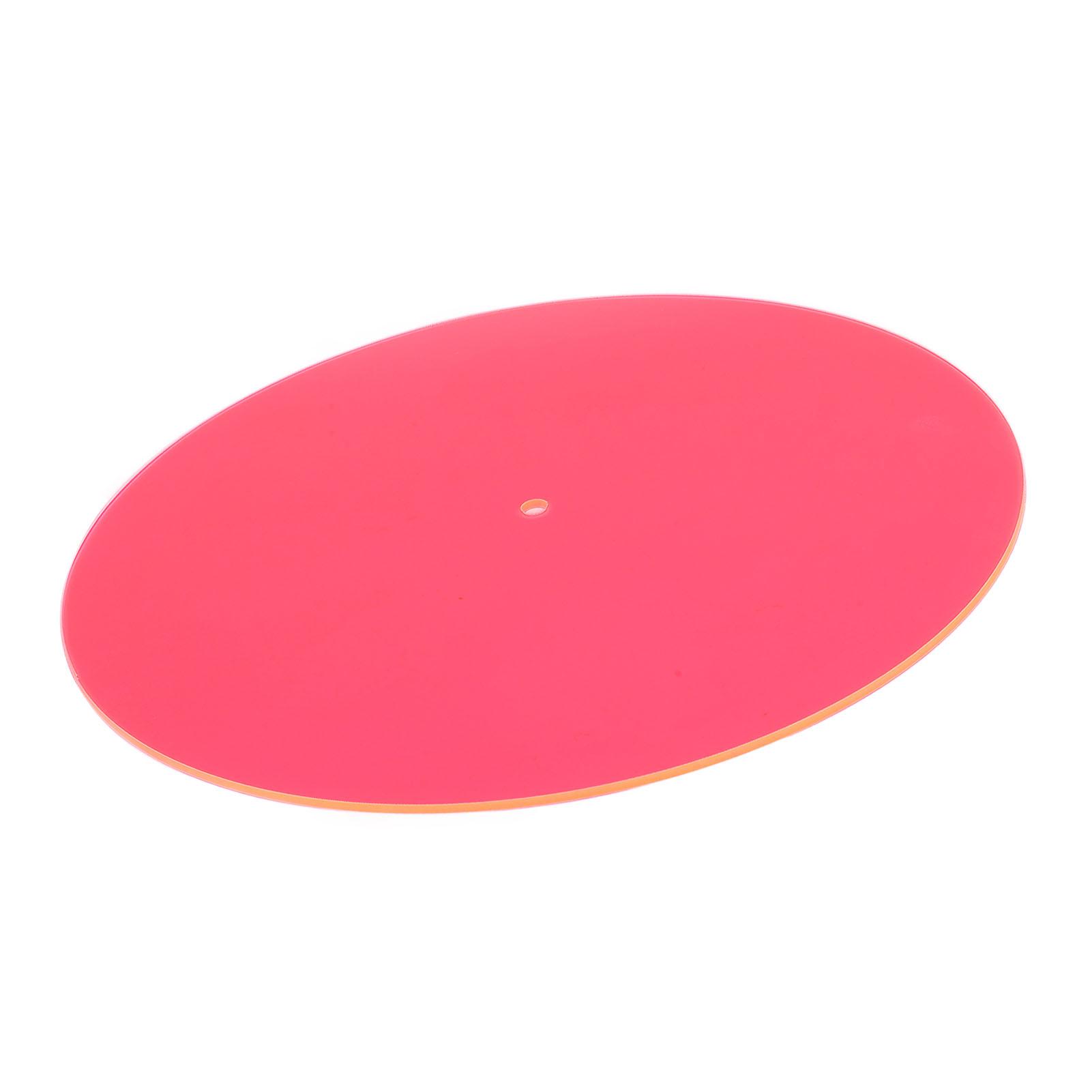 

Acrylic Turntable Mat Reduce Noise Improved Sound Quality Anti Static Slipmat for LP Records 12in рожевий