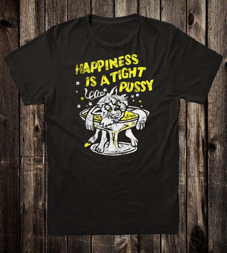 Retro T-Shirt Neuheitendesign Groovy 70er Glück ist eine enge Pussy