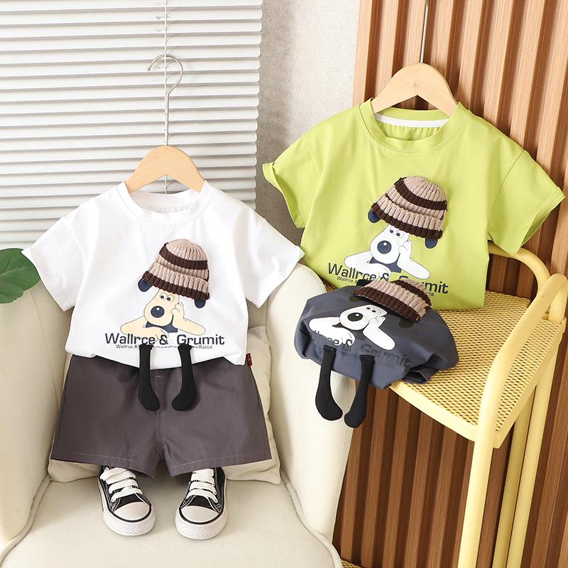 

Boys Cartoon Short-Sleeve Summer Two-Piece Street Set - 2025 80cm-120cm: 5 pieces per set