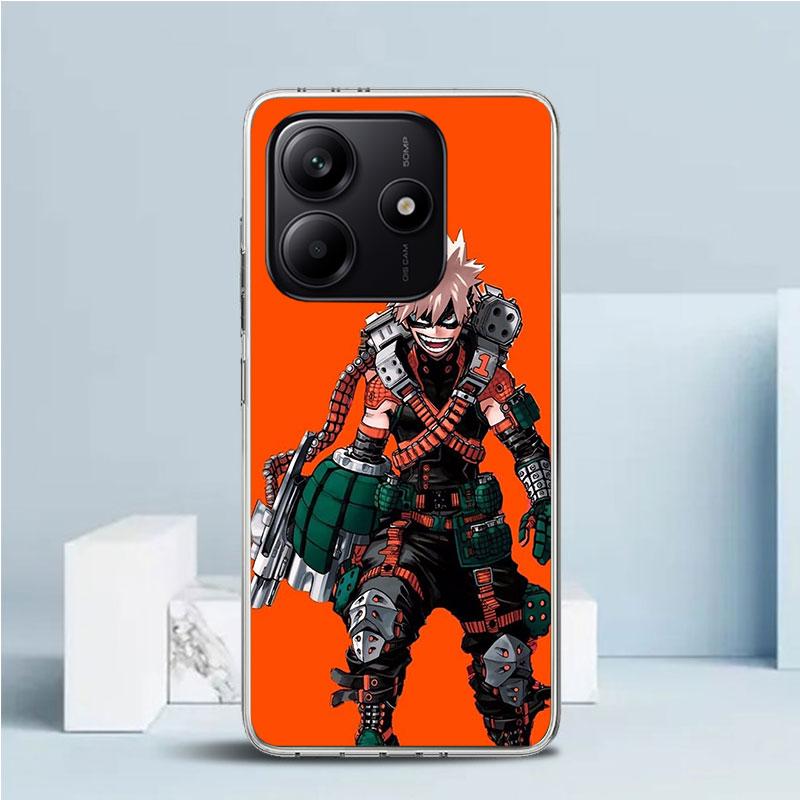 Bakugou Katsuki MHA My Hero Phone Case For Xiaomi Redmi Note 15 14 14S 13 12S 12 Pro Plus 11S 11 11T 11E 10S 10 + Soft TPU Back