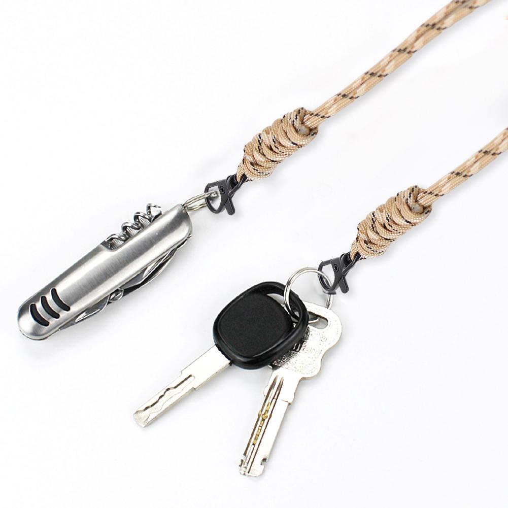 Outdoor Lighting Lanyard Wear Resist Multi-Function Camping Lanyard Hanging Anti-Lost Key Cord for Outdoor Camping Hiking