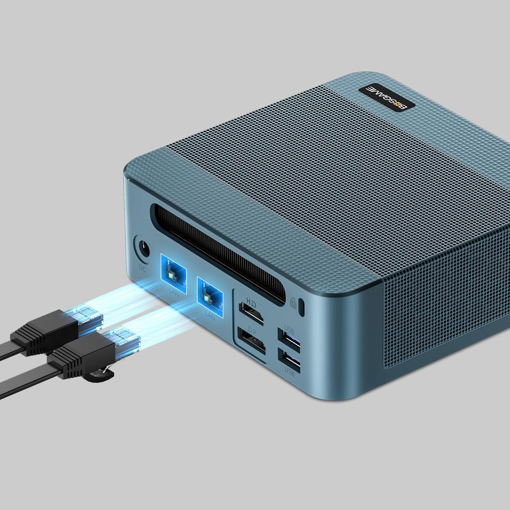 BOSGAME Mini PC with Intel Core i5 12450H Gaming Mini Mini Desktop Computer with 16GB 1TB Storage to 2280 Display WIFI Dual Gigabit PC, RAM, (Up